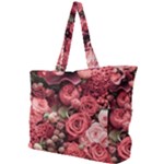 Pink Roses Flowers Love Nature Simple Shoulder Bag