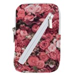 Pink Roses Flowers Love Nature Belt Pouch Bag (Small)