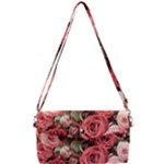 Pink Roses Flowers Love Nature Removable Strap Clutch Bag