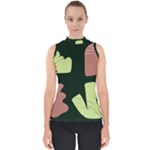 Elements Scribbles Wiggly Line Mock Neck Shell Top