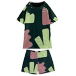 Elements Scribbles Wiggly Line Kids  Swim T-Shirt and Shorts Set