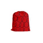 Red Background Wallpaper Drawstring Pouch (Small)