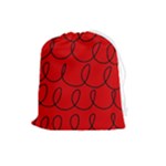 Red Background Wallpaper Drawstring Pouch (Large)