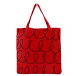 Red Background Wallpaper Grocery Tote Bag