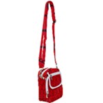 Red Background Wallpaper Shoulder Strap Belt Bag
