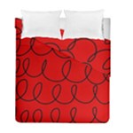 Red Background Wallpaper Duvet Cover Double Side (Full/ Double Size)