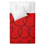 Red Background Wallpaper Duvet Cover Double Side (Single Size)