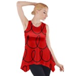 Red Background Wallpaper Side Drop Tank Tunic