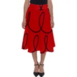 Red Background Wallpaper Perfect Length Midi Skirt