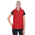 Red Background Wallpaper Women s Button Up Vest