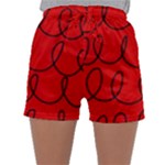 Red Background Wallpaper Sleepwear Shorts