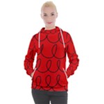 Red Background Wallpaper Women s Hooded Pullover