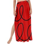 Red Background Wallpaper Maxi Chiffon Tie-Up Sarong