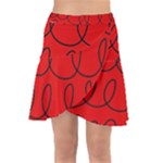 Red Background Wallpaper Wrap Front Skirt