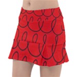 Red Background Wallpaper Classic Tennis Skirt