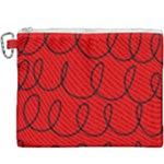 Red Background Wallpaper Canvas Cosmetic Bag (XXXL)