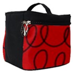 Red Background Wallpaper Make Up Travel Bag (Small)
