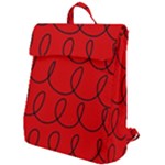 Red Background Wallpaper Flap Top Backpack