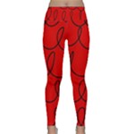 Red Background Wallpaper Lightweight Velour Classic Yoga Leggings