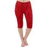 Red Background Wallpaper Lightweight Velour Cropped Yoga Leggings