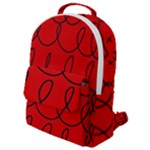 Red Background Wallpaper Flap Pocket Backpack (Small)