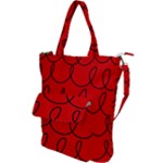 Red Background Wallpaper Shoulder Tote Bag