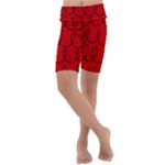 Red Background Wallpaper Kids  Lightweight Velour Cropped Yoga Leggings