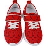 Red Background Wallpaper Kids  Velcro Strap Shoes