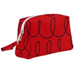 Red Background Wallpaper Wristlet Pouch Bag (Large)