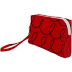 Red Background Wallpaper Wristlet Pouch Bag (Small)