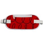 Red Background Wallpaper Rounded Waist Pouch