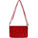 Red Background Wallpaper Double Gusset Crossbody Bag