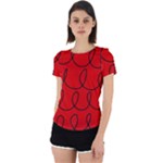 Red Background Wallpaper Back Cut Out Sport T-Shirt