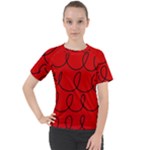 Red Background Wallpaper Women s Sport Raglan T-Shirt