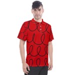 Red Background Wallpaper Men s Polo T-Shirt