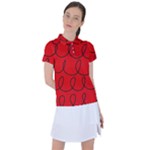 Red Background Wallpaper Women s Polo T-Shirt