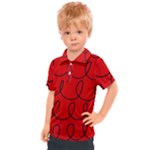 Red Background Wallpaper Kids  Polo T-Shirt