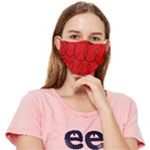 Red Background Wallpaper Fitted Cloth Face Mask (Adult)