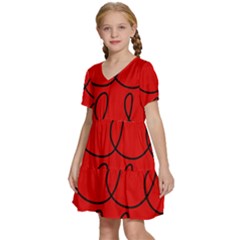 Kids  Short Sleeve Tiered Mini Dress 