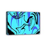 Mint Background Swirl Blue Black Mini Canvas 6  x 4  (Stretched)