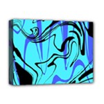 Mint Background Swirl Blue Black Deluxe Canvas 16  x 12  (Stretched) 