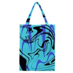 Mint Background Swirl Blue Black Classic Tote Bag