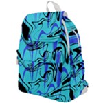 Mint Background Swirl Blue Black Top Flap Backpack