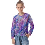 Amethyst flow Kids  Long Sleeve T-Shirt with Frill 