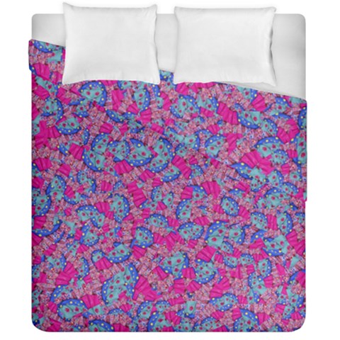 Colorful cosutme collage motif pattern Duvet Cover Double Side (California King Size) from UrbanLoad.com