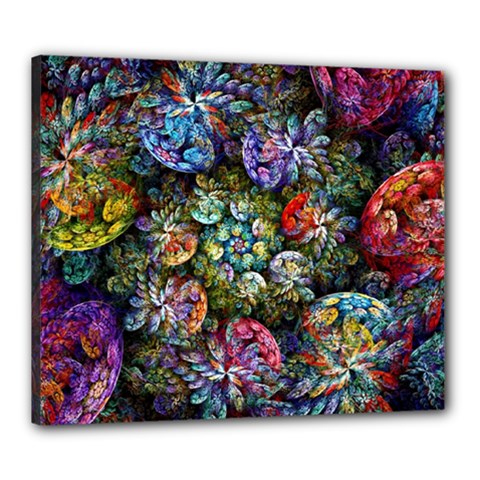 Floral Fractal 3d Art Pattern Canvas 24  x 20  (Stretched) from UrbanLoad.com