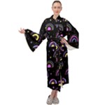 Wallpaper Pattern Rainbow Maxi Velvet Kimono