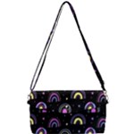 Wallpaper Pattern Rainbow Removable Strap Clutch Bag