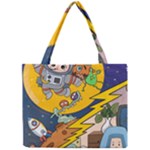Astronaut Moon Monsters Spaceship Universe Space Cosmos Mini Tote Bag