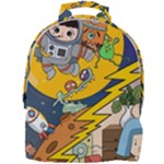 Astronaut Moon Monsters Spaceship Universe Space Cosmos Mini Full Print Backpack